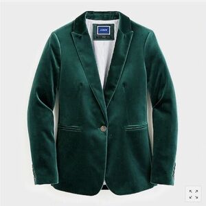 Green Velvet Petite Parke Blazer
